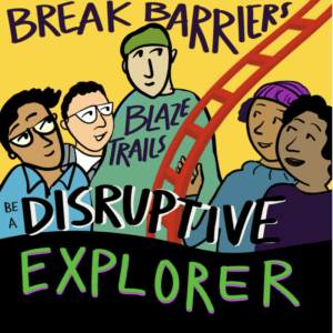 Cartoon image representing the Disruptive Explorer project.