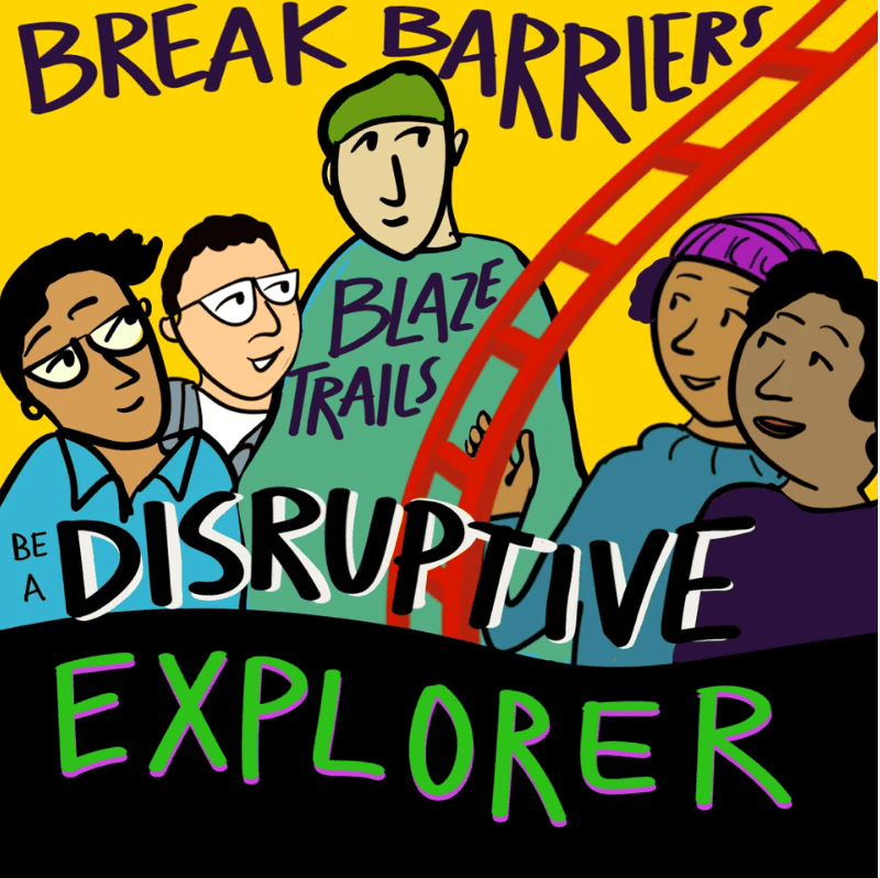 Cartoon image representing the Disruptive Explorer project.